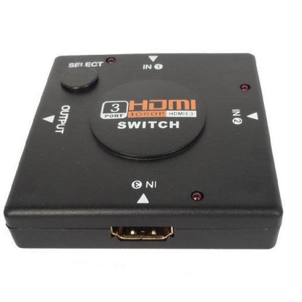 HDMI SWITCH 1080p HDMI 3 PORTE XBOX, PS3,Decoder e PC, DVD, VIDEO PROIETTORE 
