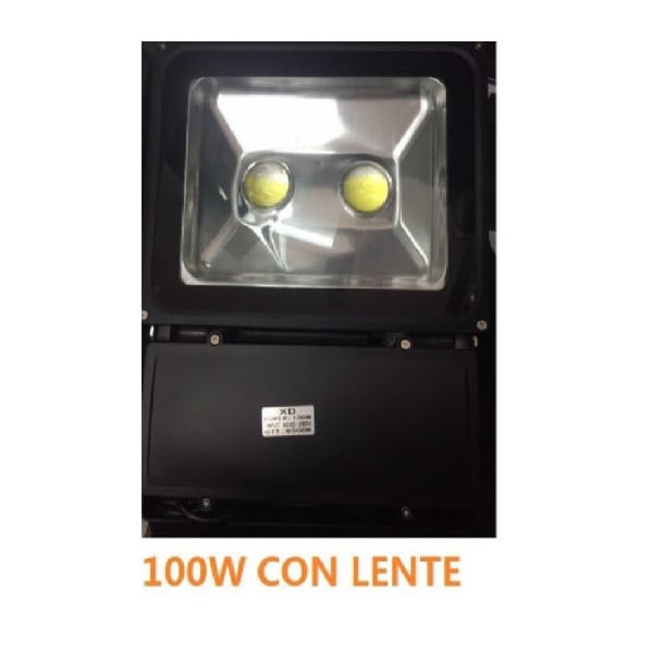 FARO FARETTO LED COB GIOVE IP66 LENTE 100 W WATT SPOT LAMPADA LUCE FREDDO FREDDA