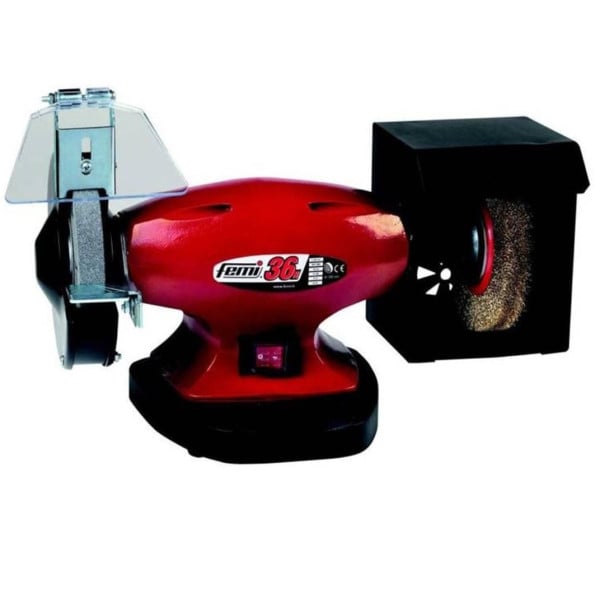 FEMI MOLA SMERIGLIATRICE DA BANCO 450W COMBINATA CON SPAZZOLA D150 220V MOD.36N 