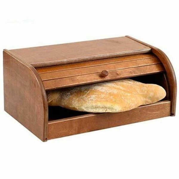 PORTAPANE LEGNO SERRANDINA APRI CHIUDI COLOR CILIEGIO 39 X 25 X 17 CM