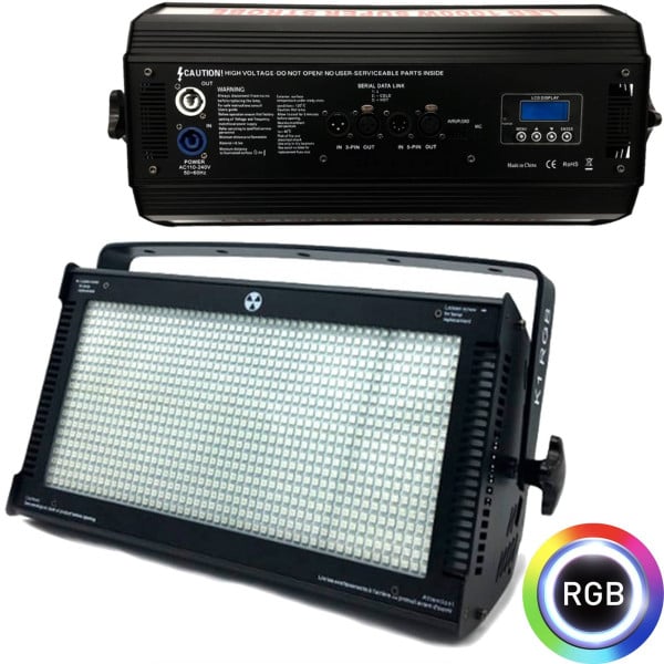 EFFETTI LUCE DMX DJ DISCO STROBO 800LED 3000W WASH MATRIX BLINDER MULTICOLOR RGB