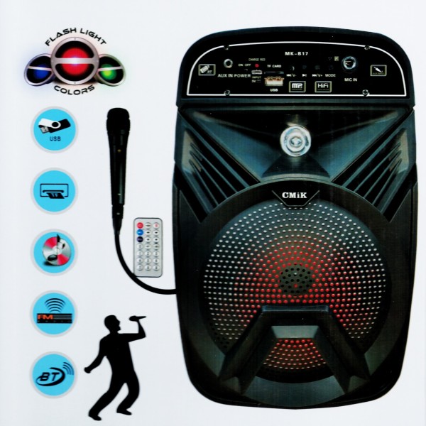 Cassa Karaoke Portatile con Microfono Integrato - Altoparlante Amplificato
