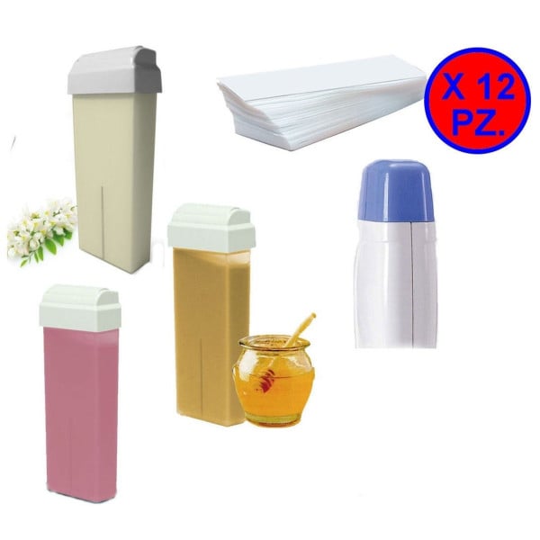 CONFEZIONE 12 RULLo CERA MIELE ZINCO TITANIO 100ML DEPILAZIONE RULLO CERETTA