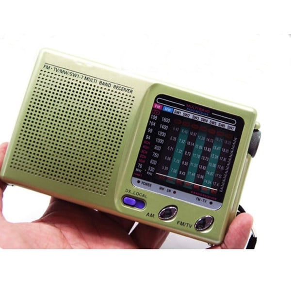 radio portatile 9 banda fm/mw/sw pratica ricevitore + ingresso alimentazione