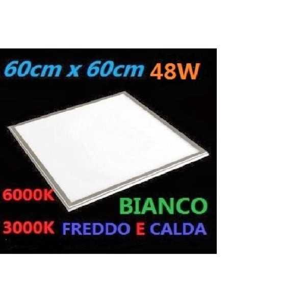 Lampada LED Pannello QUADRATO 48W Incasso 220V FREDDO BIANCO CALDA 60x60cm