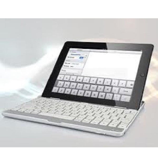 TASTIERA QWERTY BLUETOOTH PER IPAD 2 E 3 SUPPORTO CASE COVER IN ALLUMINIO TABLET