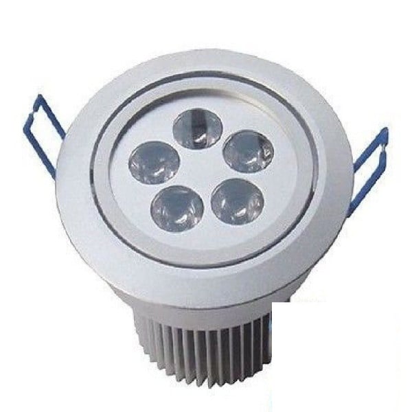 FARO FARETTO LED BASCULANTE DA INCASSO 5W A MOLLA CON ALETTE LUCE FREDDA CALDA