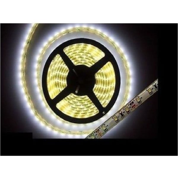 BOBINA STRISCIA LED 3528 FLESSIBILE 5M ADESIVA LUCE CALDA INTERNO ESTERNO IP65