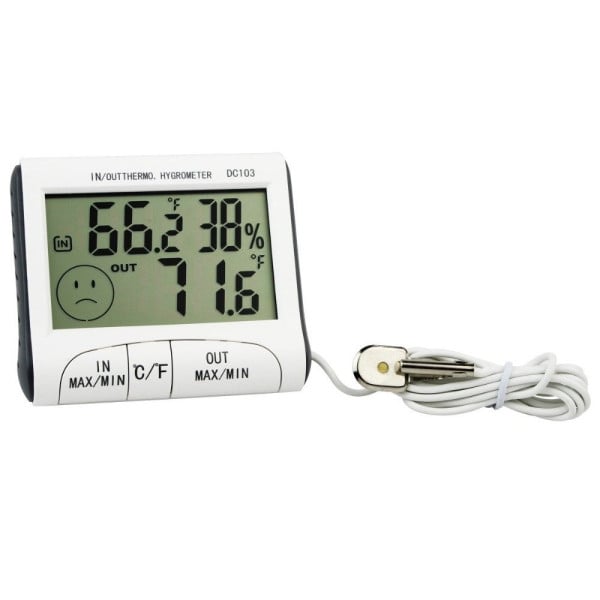 TERMOMETRO IGROMETRO DIGITALE TEMPERATURA UMIDITA' CASA UFFICIO DC103 CON SONDA