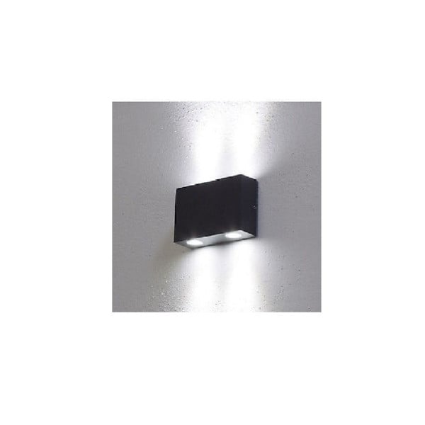 Faro da parete, applique LED caldo, 4W, color acciaio inox, uso esterno luce 